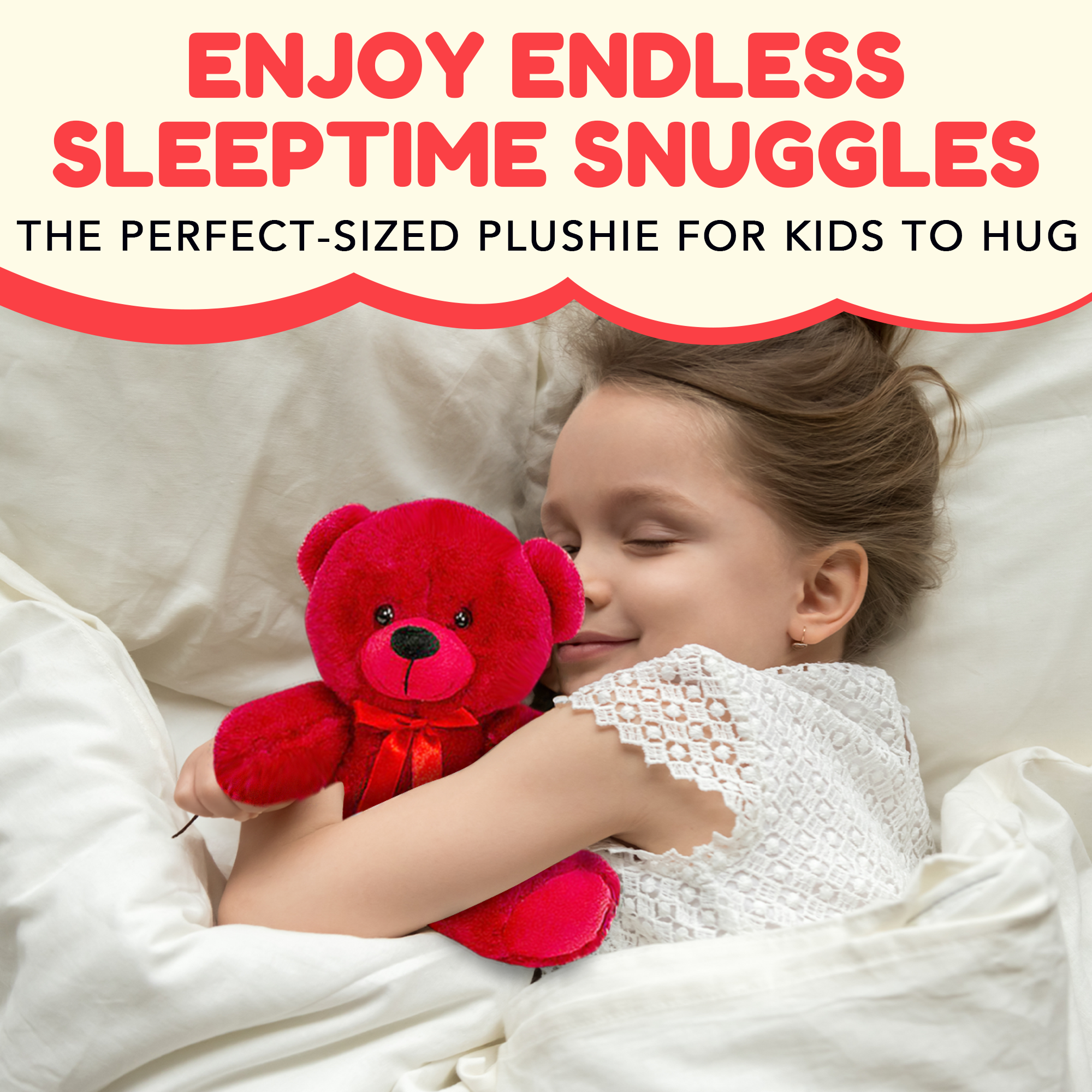 Grandma Smiley's Plush Best Friends Super Color Red Teddy Bear Stuffed Animal