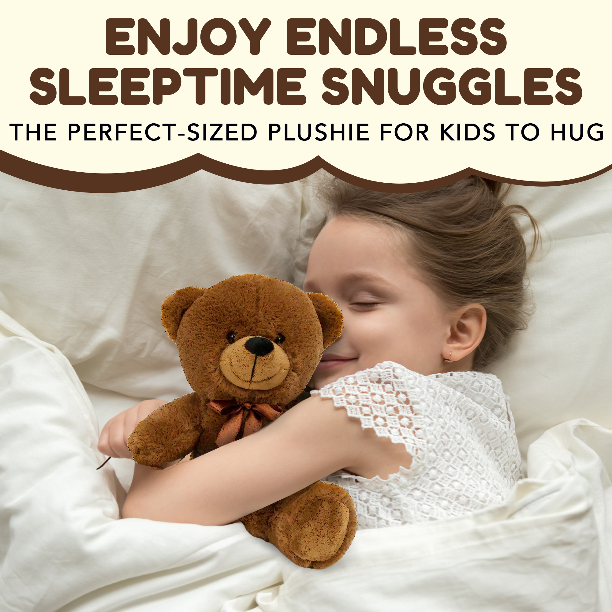 Grandma Smiley's Plush Best Friends Super Color Brown Teddy Bear Stuffed Animal