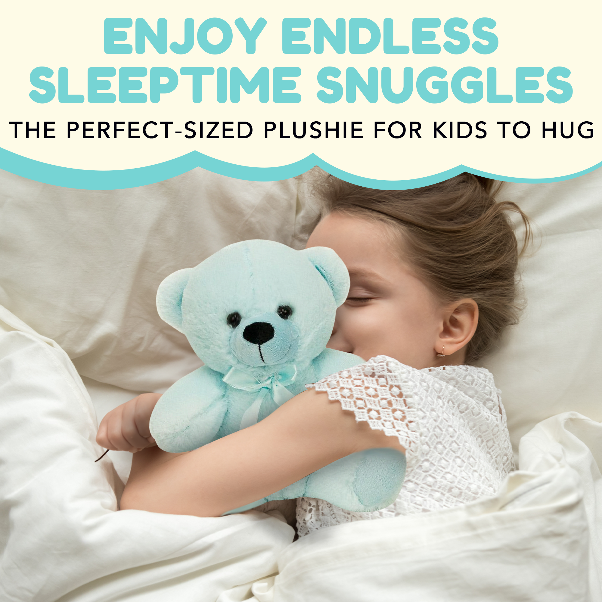 Grandma Smiley's Plush Best Friends Super Color Baby Blue Teddy Bear Stuffed Animal