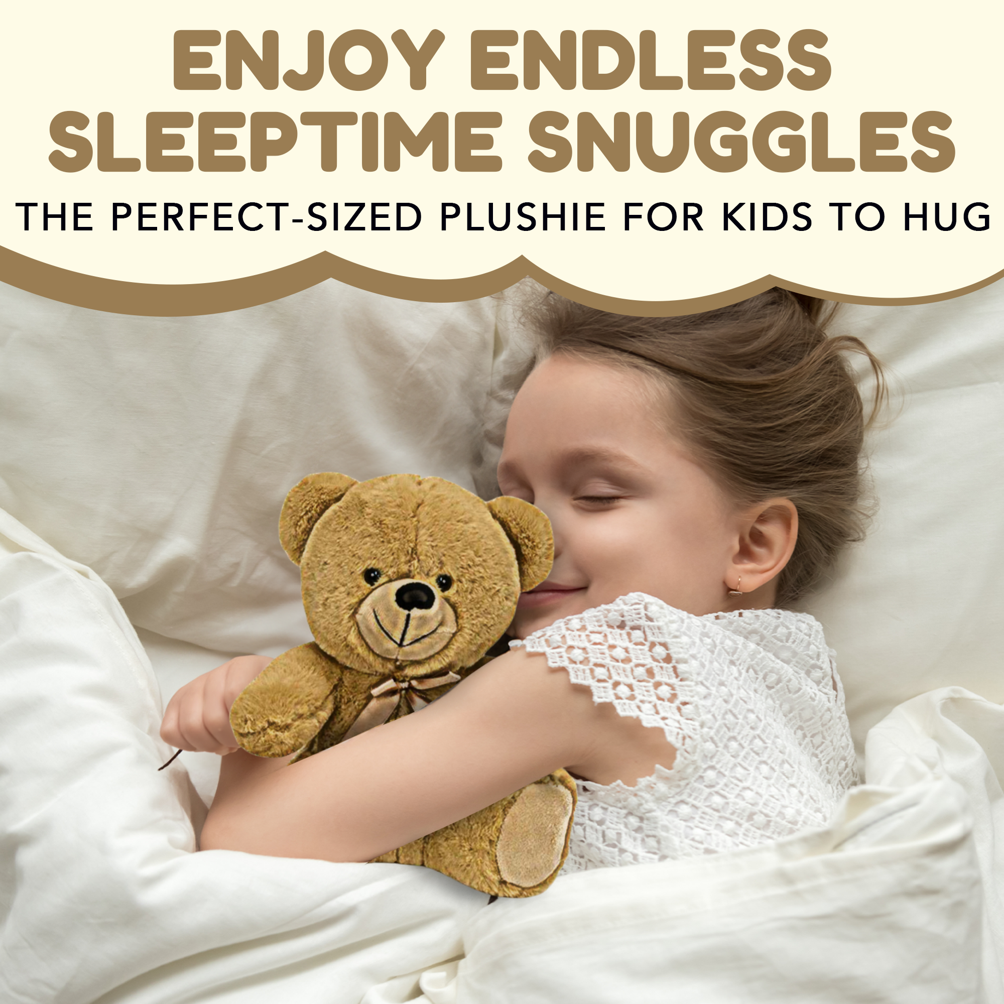 Grandma Smiley's Plush Best Friends Super Color Beige Teddy Bear Stuffed Animal