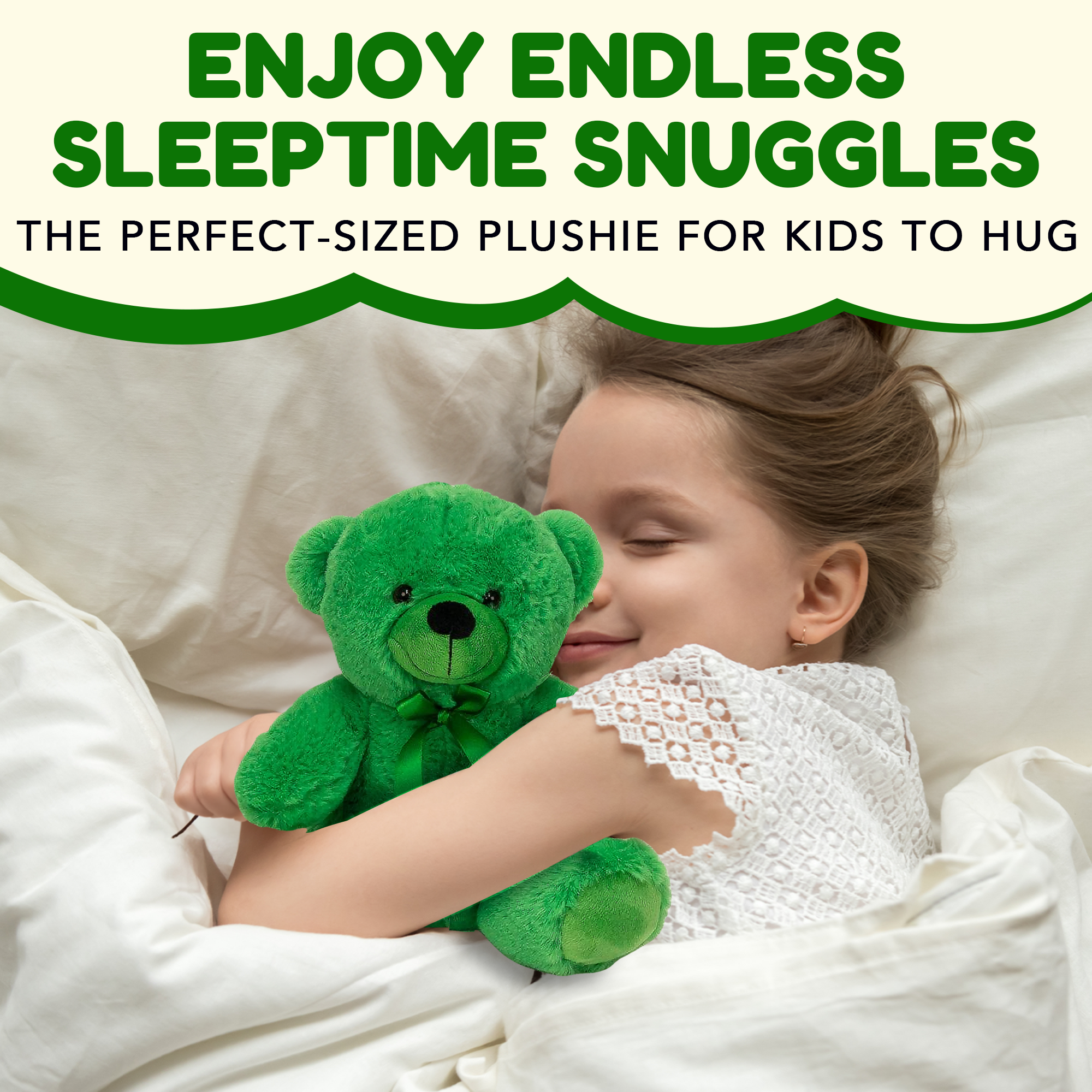 Grandma Smiley's Plush Best Friends Super Color Green Teddy Bear Stuffed Animal
