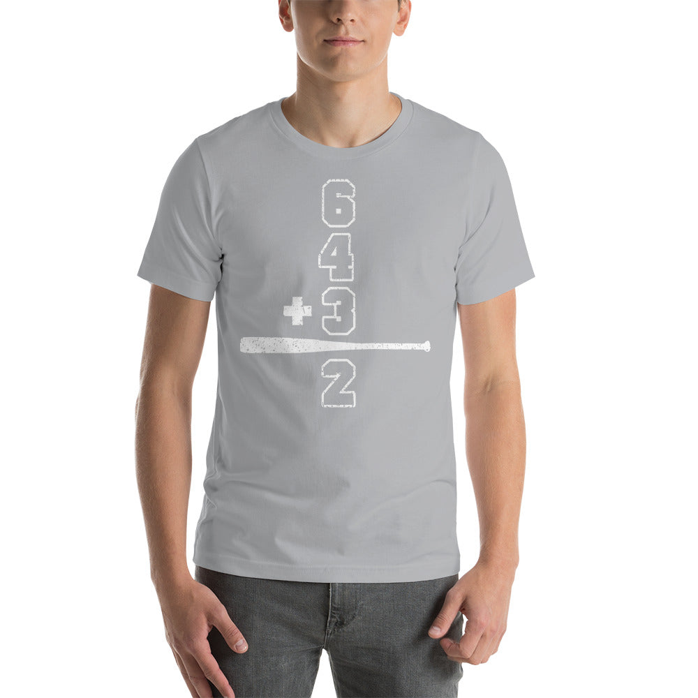 Baseball Math Double Play Mens Short Sleeve Tee