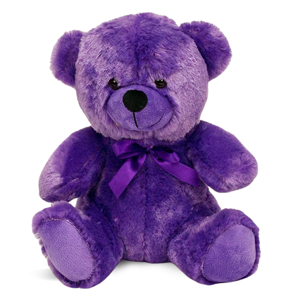 Grandma Smiley's Plush Best Friends Super Color Purple Teddy Bear Stuffed Animal, 9-inch Hypoallergenic Small Teddy Bears for Christmas, Newborn Baby Shower, Girlfriend, Boyfriend, Graduation