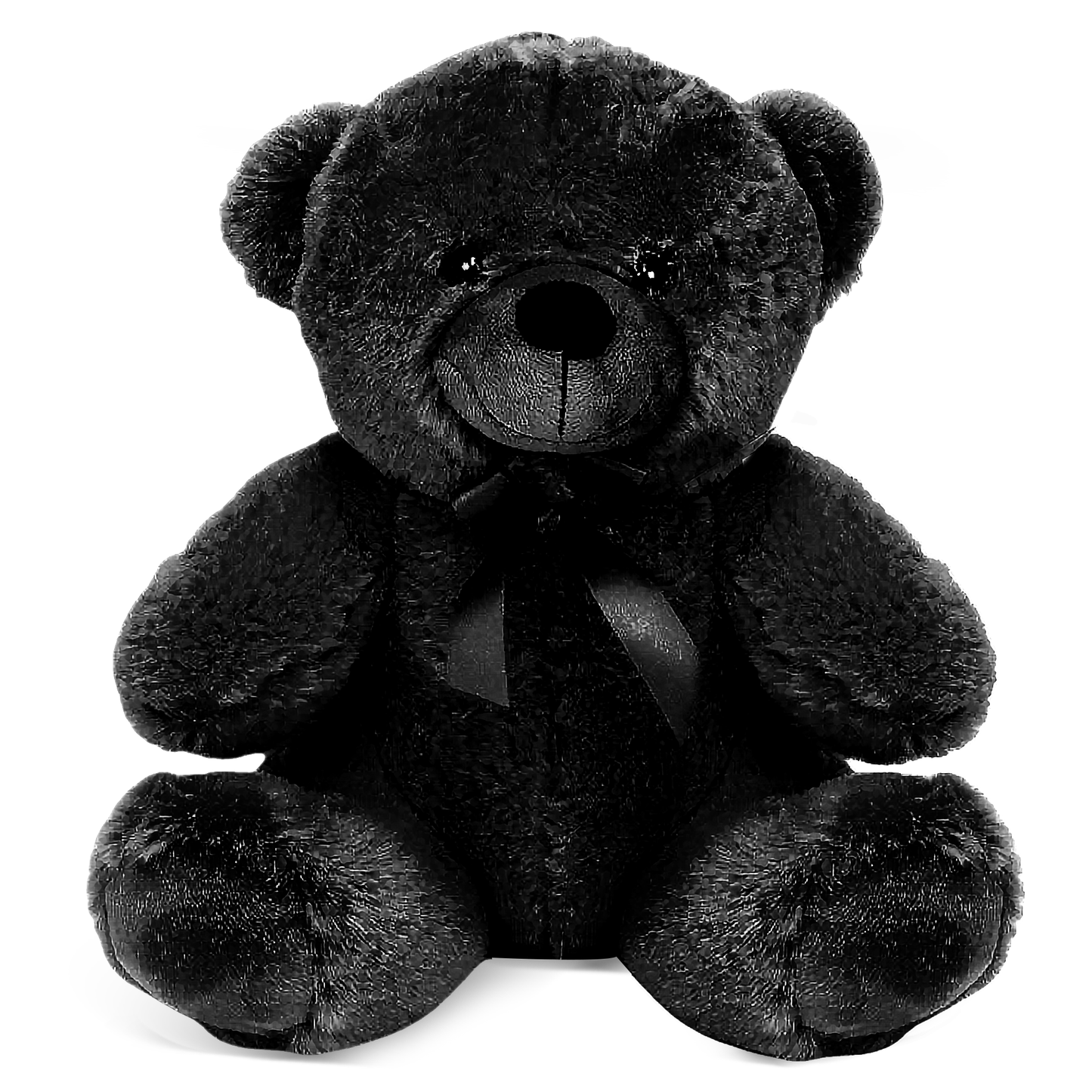 Grandma Smiley's Plush Best Friends Super Color Black Teddy Bear Stuffed Animal, 9-inch Hypoallergenic for Christmas, Newborn Baby Shower, Girlfriend, Boyfriend, Graduation