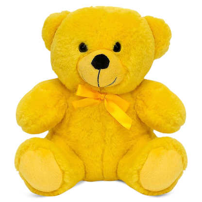 Grandma Smiley's Plush Best Friends Super Color Yellow Teddy Bear Stuffed Animal, 9-inch Hypoallergenic Small Teddy Bears for Christmas, Newborn Baby Shower, Girlfriend, Boyfriend, Graduation