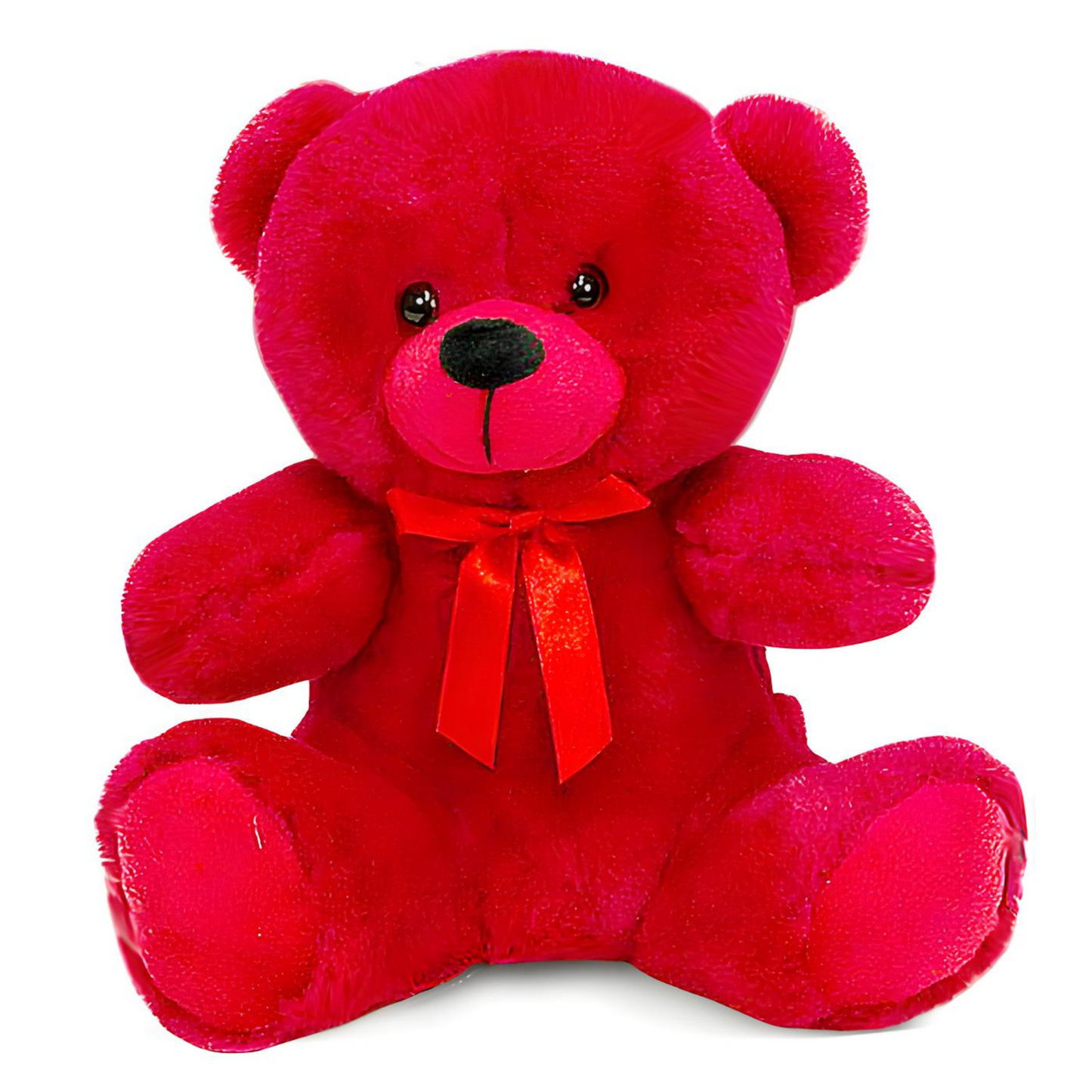 Grandma Smiley's Plush Best Friends Super Color Red Teddy Bear Stuffed Animal, 9-inch Hypoallergenic Small for Christmas, Newborn Baby Shower, Girlfriend, Boyfriend, Graduation