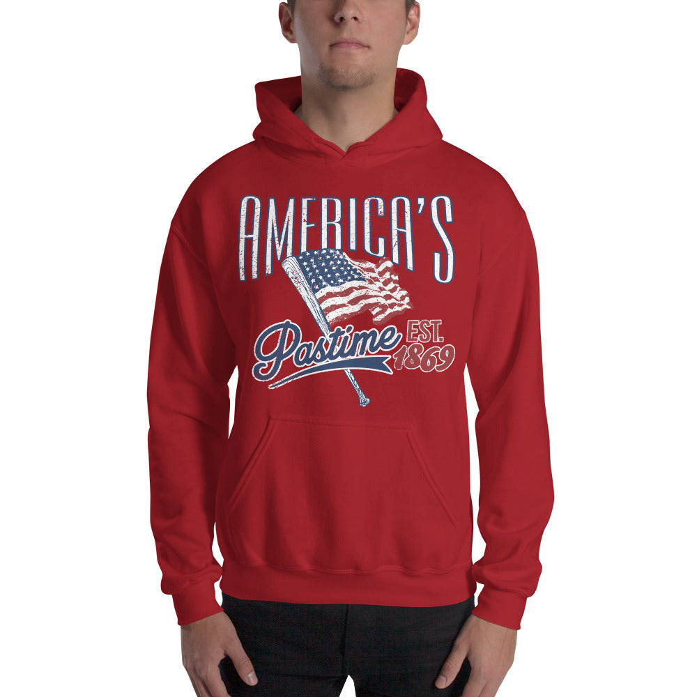 America's Pastime Baseball Mens Hoodie