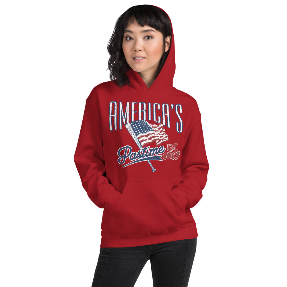 America's Pastime Baseball Womens Hoodie