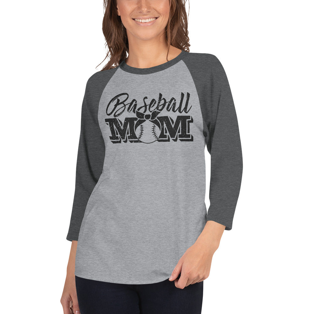 Baseball Mom Womens 3/4 sleeve raglan shirt