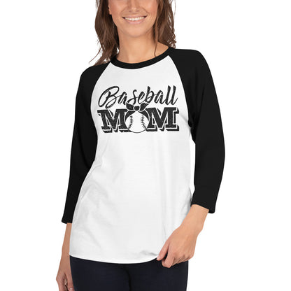 Baseball Mom Womens 3/4 sleeve raglan shirt