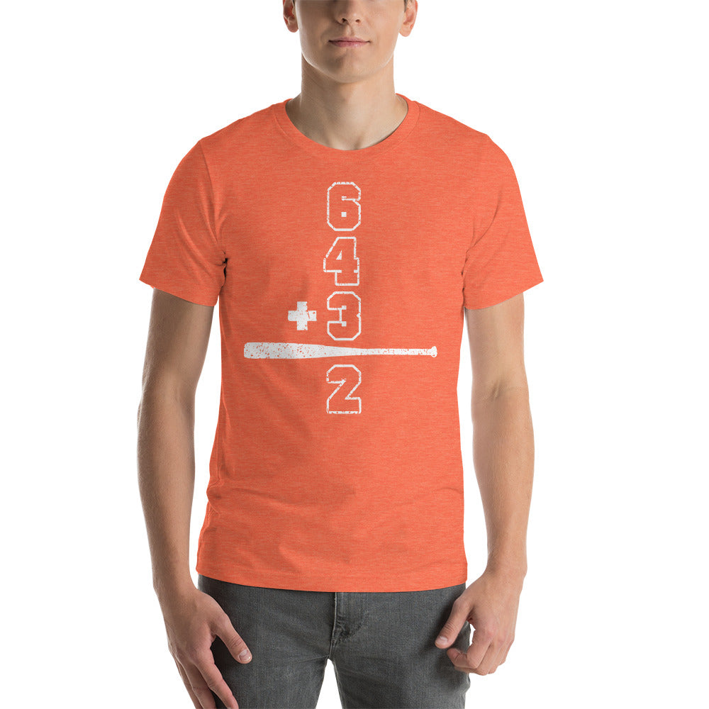 Baseball Math Double Play Mens Short Sleeve Tee