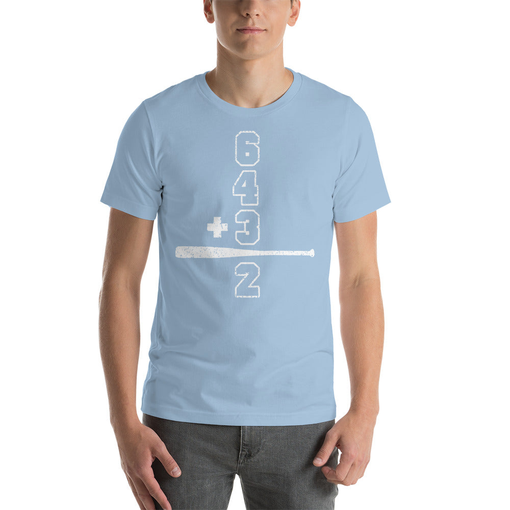 Baseball Math Double Play Mens Short Sleeve Tee