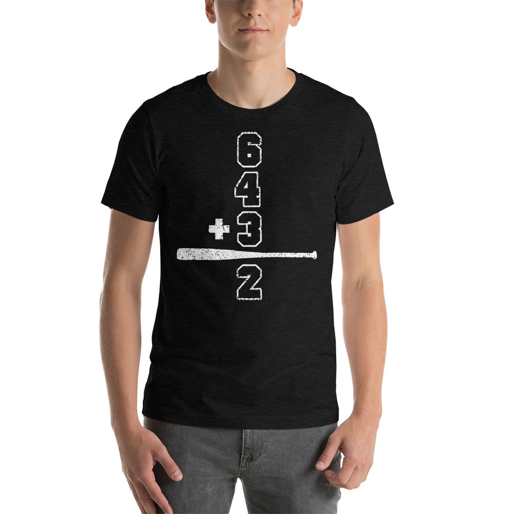 Baseball Math Double Play Mens Short Sleeve Tee