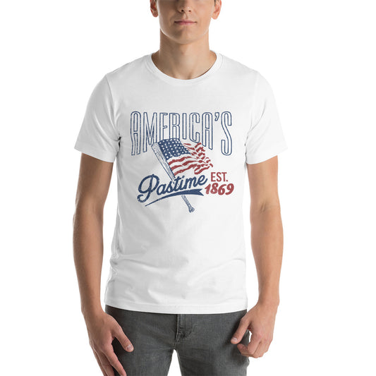 America's Pastime Baseball Mens Short Sleeve Tee