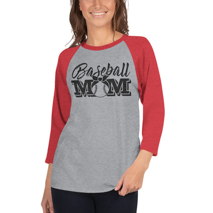 Baseball Mom Womens 3/4 sleeve raglan shirt