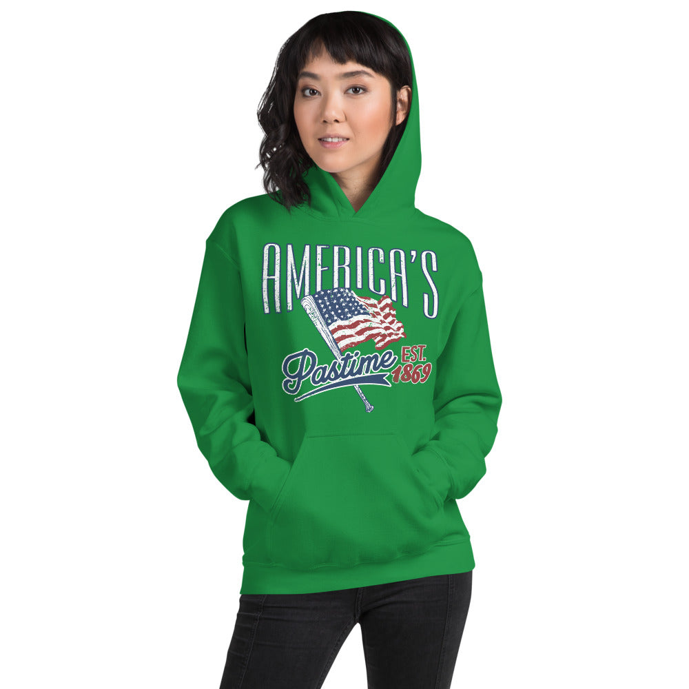 America's Pastime Baseball Womens Hoodie