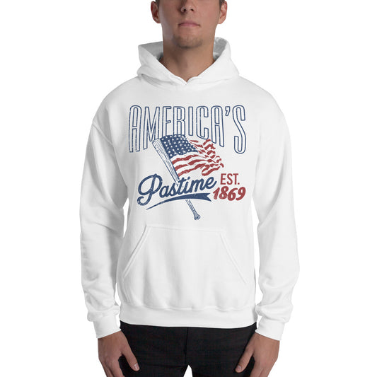 America's Pastime Baseball Mens Hoodie