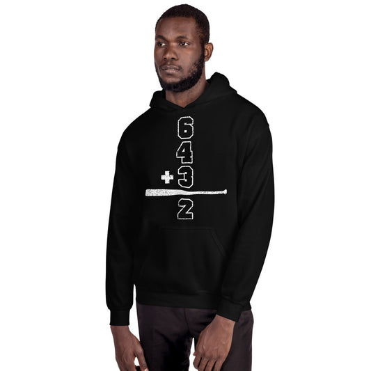 Baseball Math Double Play Mens Hoodie