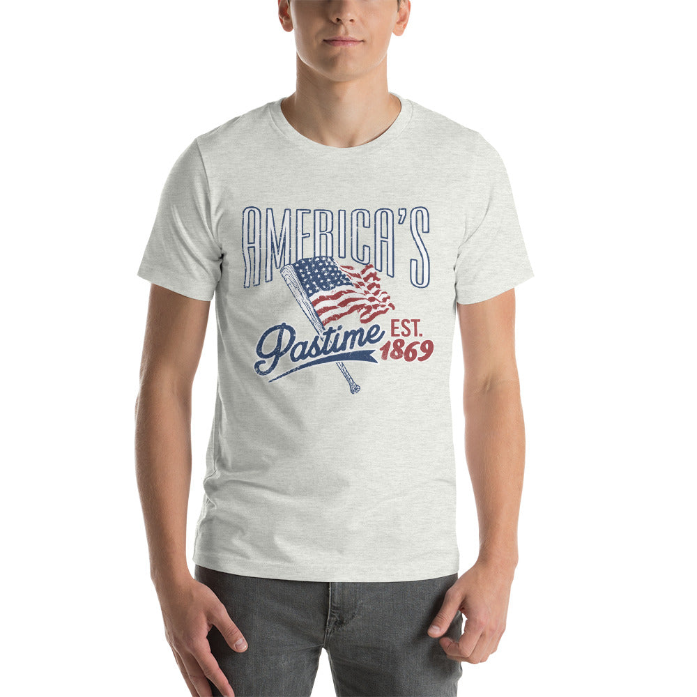 America's Pastime Baseball Mens Short Sleeve Tee