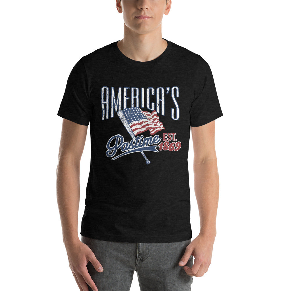 America's Pastime Baseball Mens Short Sleeve Tee