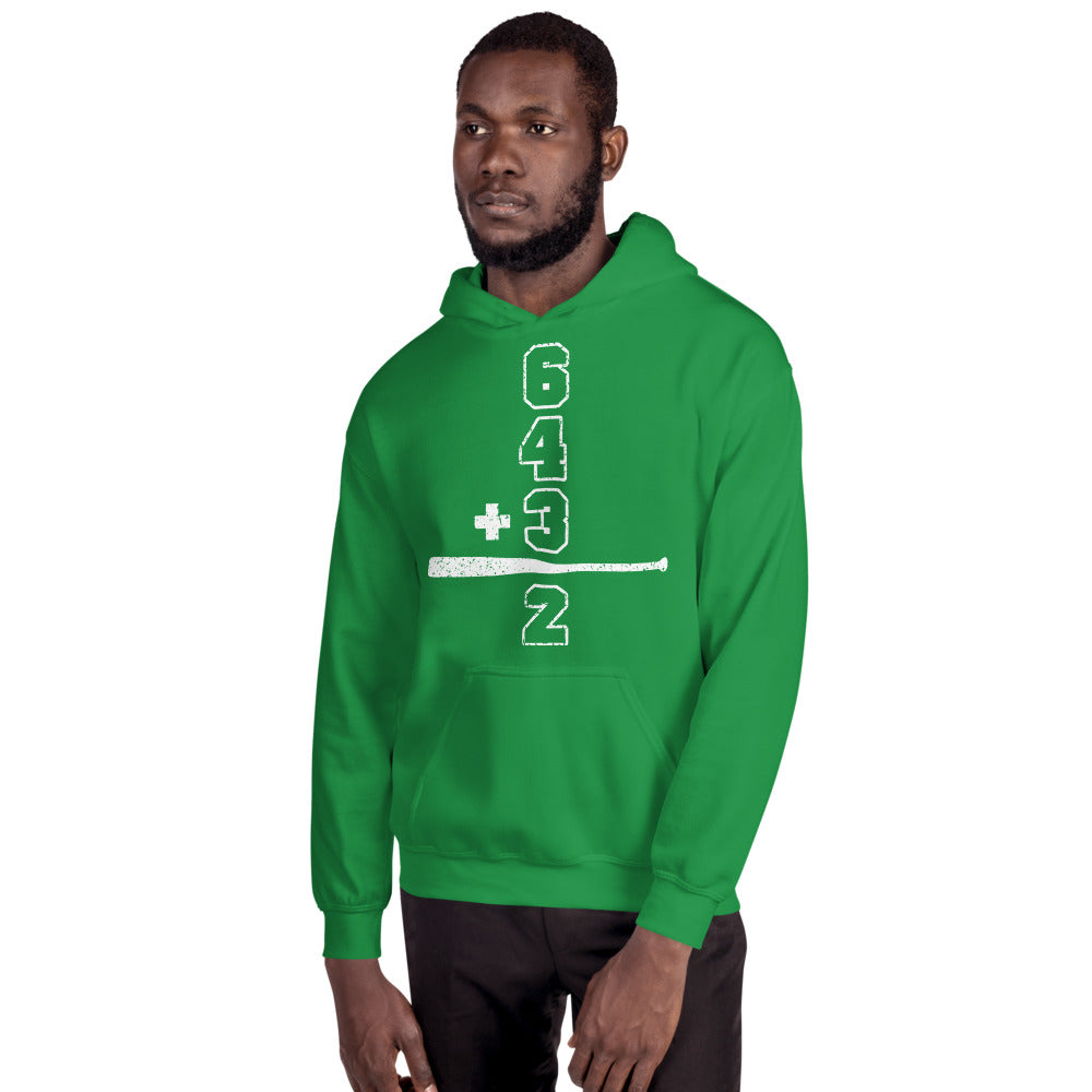 Baseball Math Double Play Mens Hoodie