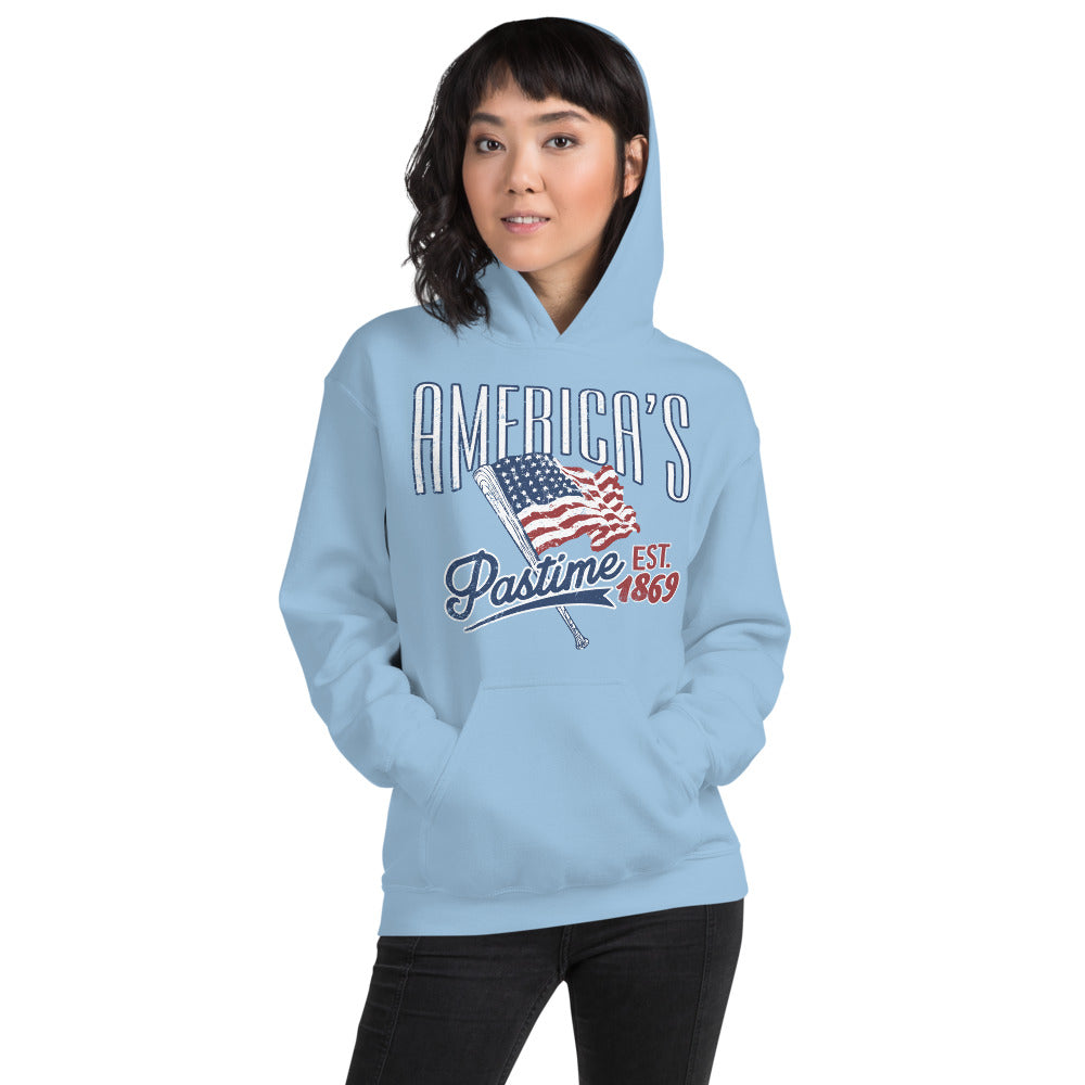 America's Pastime Baseball Womens Hoodie