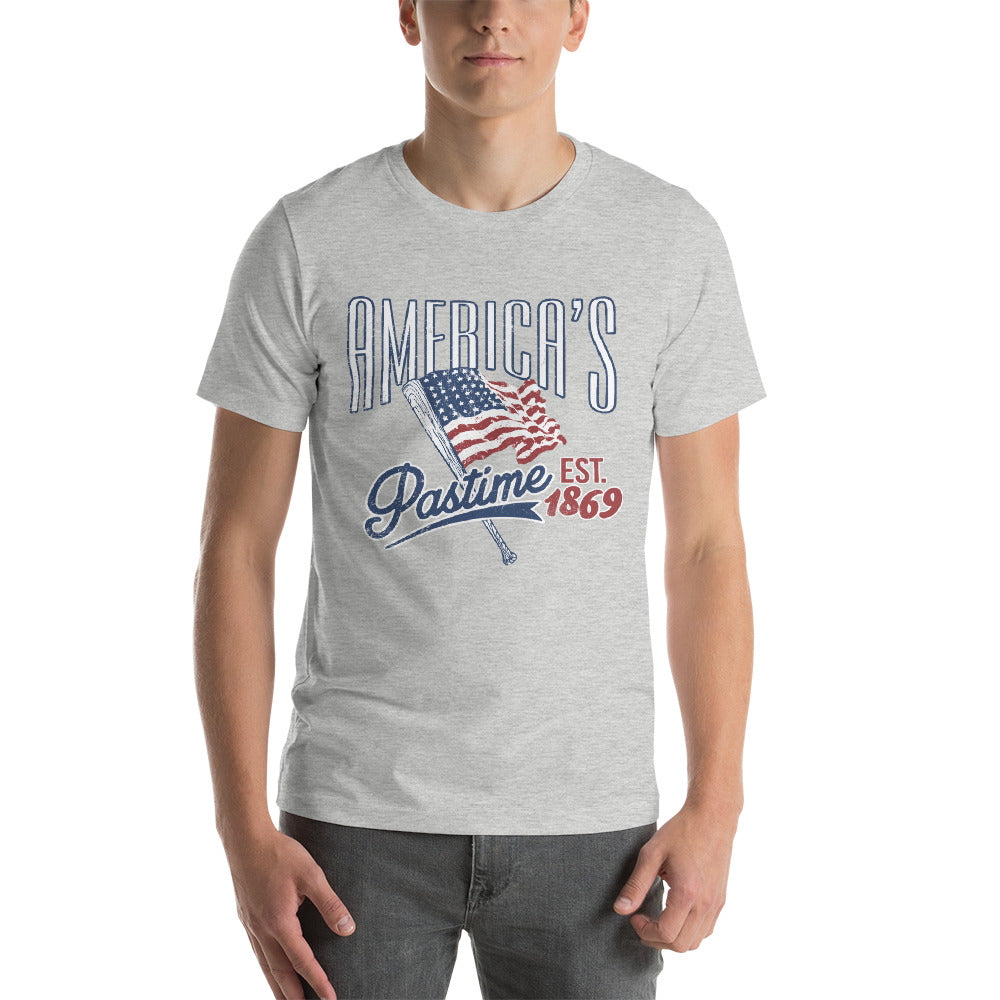 America's Pastime Baseball Mens Short Sleeve Tee