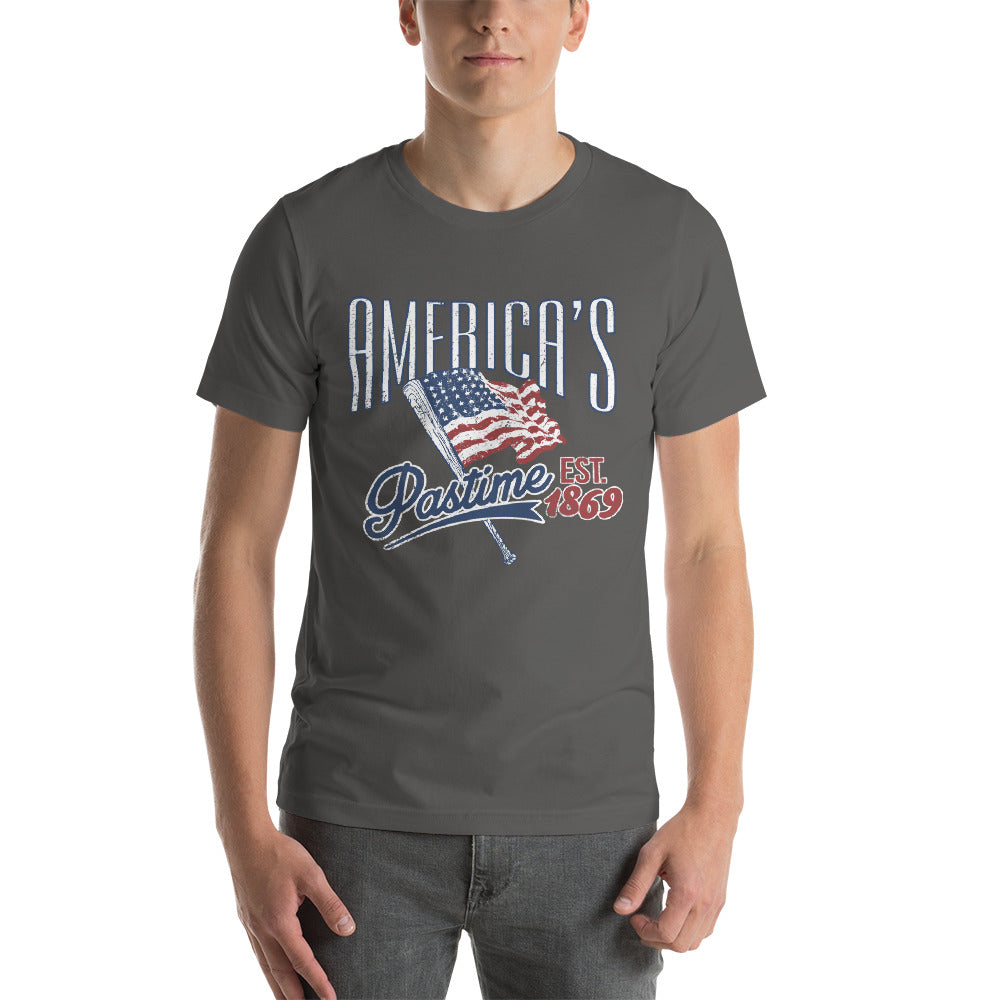 America's Pastime Baseball Mens Short Sleeve Tee