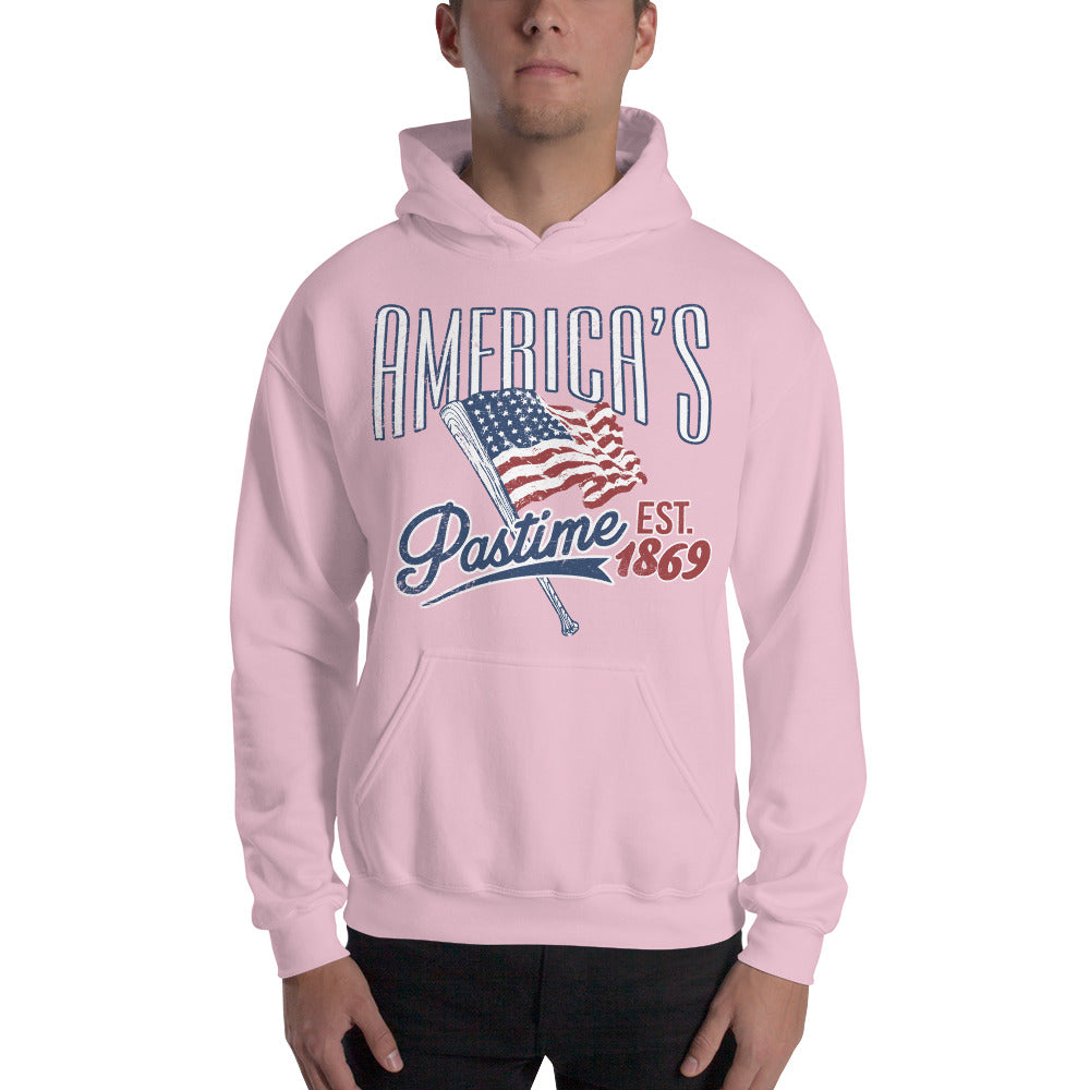 America's Pastime Baseball Mens Hoodie