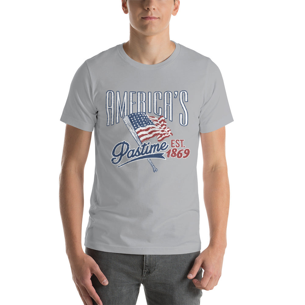 America's Pastime Baseball Mens Short Sleeve Tee