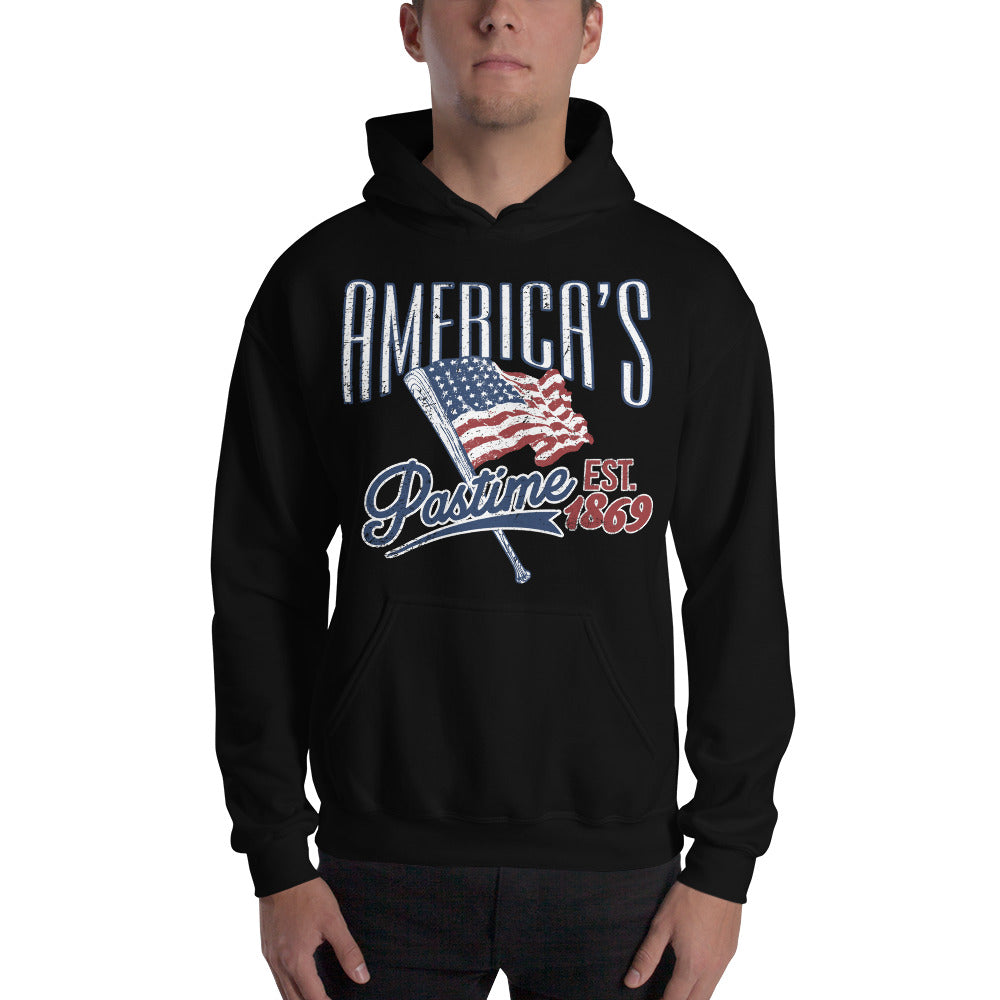 America's Pastime Baseball Mens Hoodie