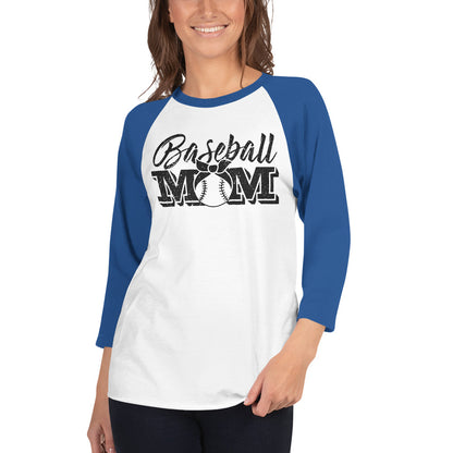 Baseball Mom Womens 3/4 sleeve raglan shirt