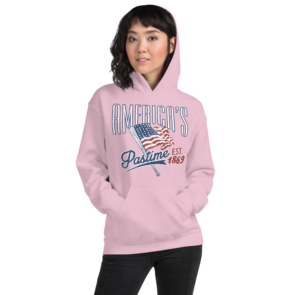 America's Pastime Baseball Womens Hoodie