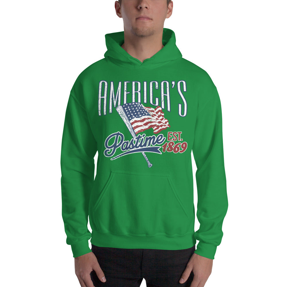 America's Pastime Baseball Mens Hoodie