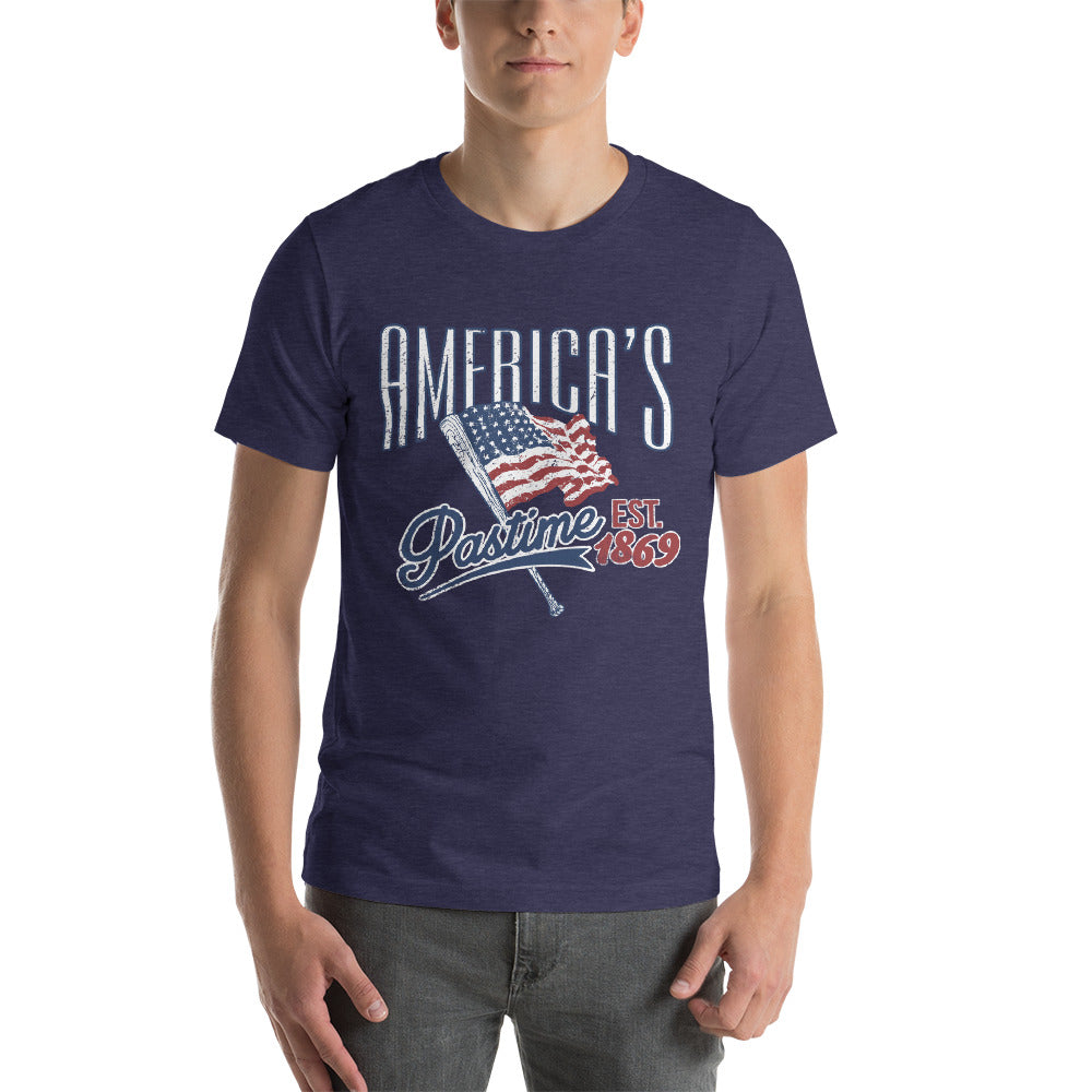 America's Pastime Baseball Mens Short Sleeve Tee